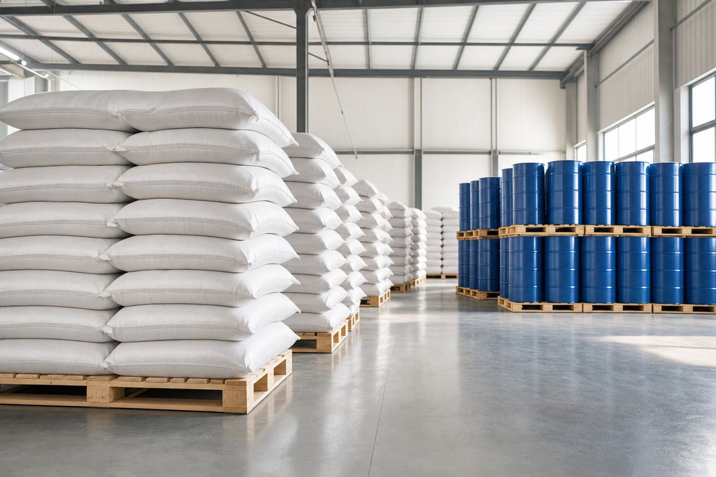 Export consignments being prepared for despatch