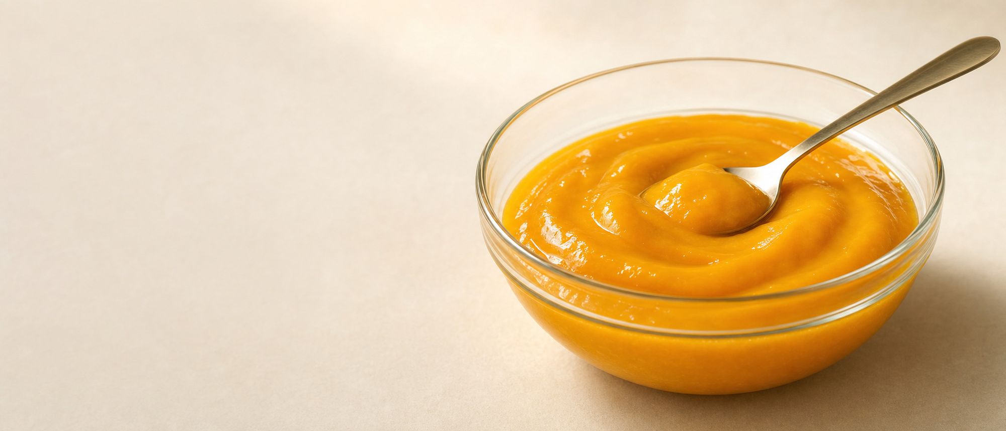 Bright yellow mango pulp
