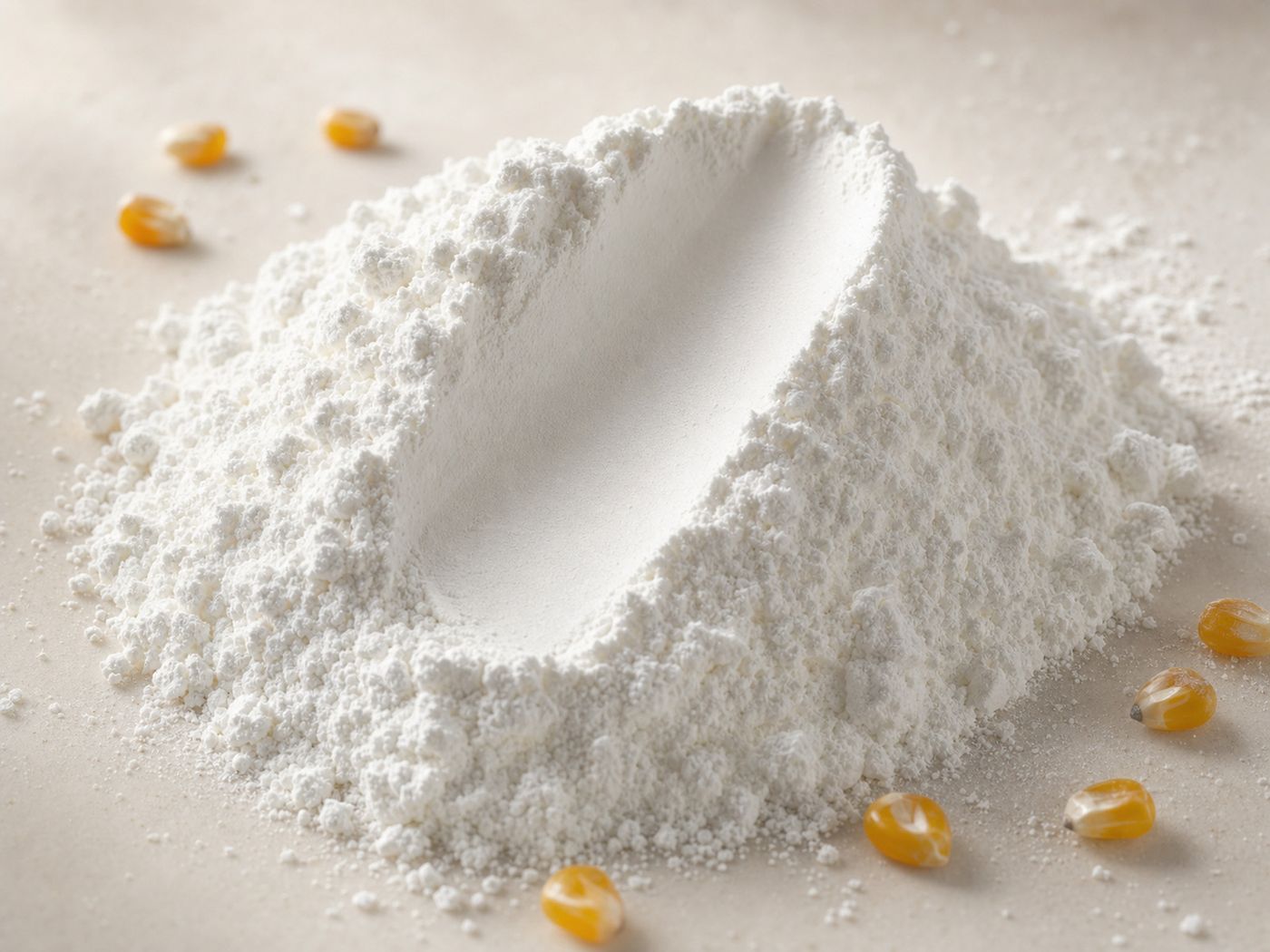 Fine white maize starch powder